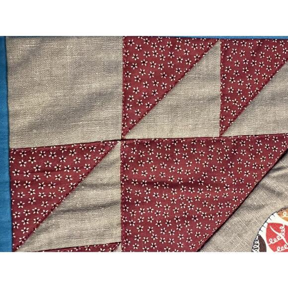 Artisan Made Quilted Table Square 21" Multicolored Thanksgiving Turkey NEW - Picture 5 of 9